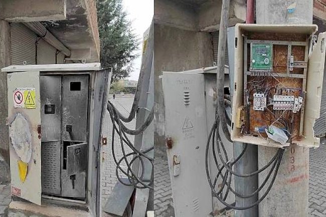 Şanlıurfa'da tahrip edilen elektrik panoları tehlike saçıyor