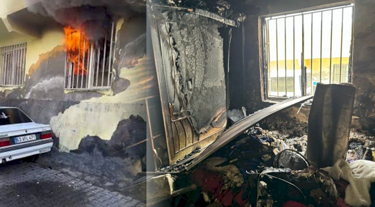 Urfa'da alevler içinde yanan ev kullanılmaz hala geldi  