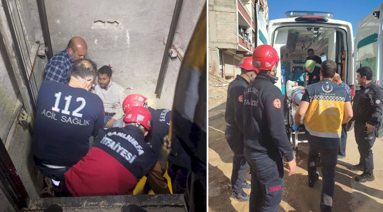 Asansör boşluğuna düşen şahsın imdadına itfaiye ekipleri yetişti