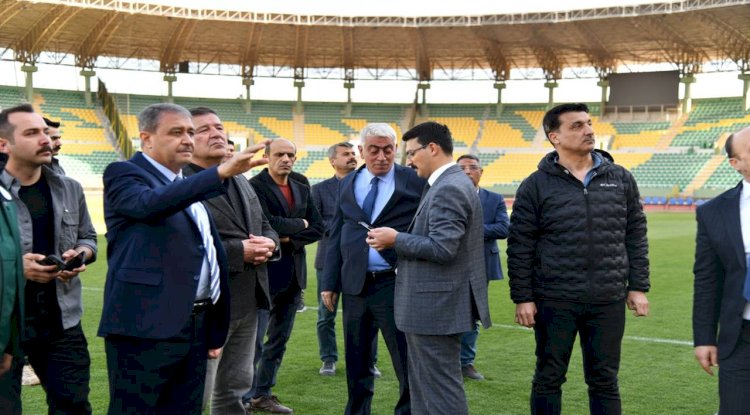 Vali Şıldak, 11 Nisan Stadyumu'ndaki çalışmaları inceledi