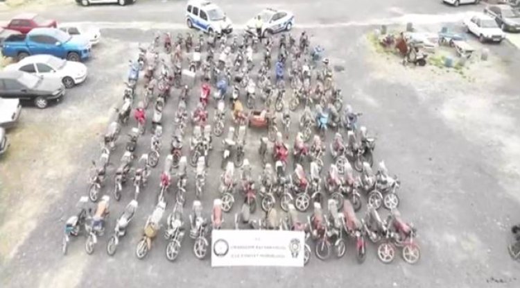 Viranşehir'de çalıntı motosikletler ele geçirildi! 