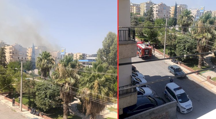 Haliliye'de Korku Dolu Anlar!  Elektrik Direğinde Yangın