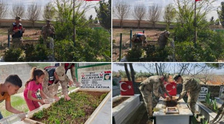 Şanlıurfa Jandarmasından Şehit Kabirlerine Vefa
