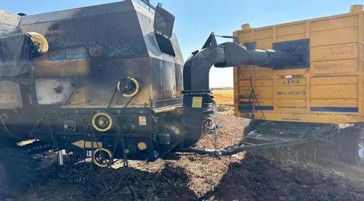 Urfa'da Biçerdöver Yangını Buğday Tarlasına Sıçradı