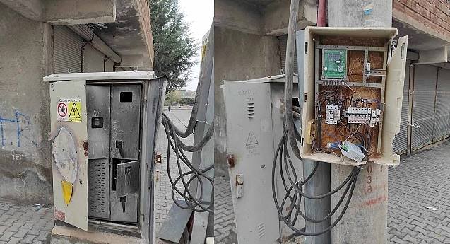 Şanlıurfa'da tahrip edilen elektrik panoları tehlike saçıyor