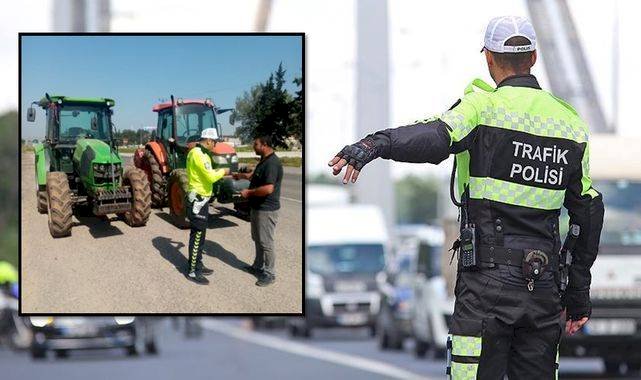 Urfa'da ilginç olay! Yarış yapan traktör sürücülerine ceza