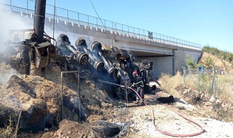 Urfa'da Köprüden Uçan Tır Alev Topuna Döndü!