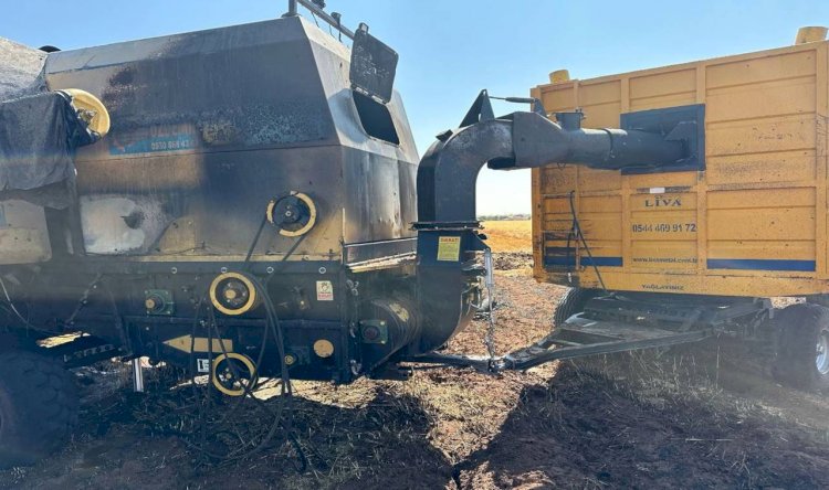 Urfa'da Biçerdöver Yangını Buğday Tarlasına Sıçradı