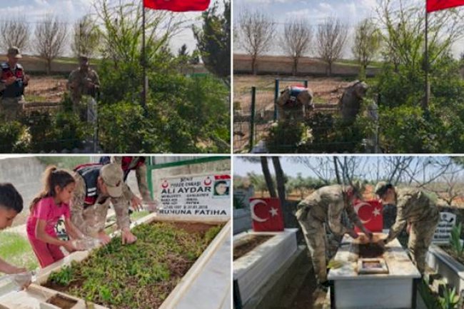 Şanlıurfa Jandarmasından Şehit Kabirlerine Vefa